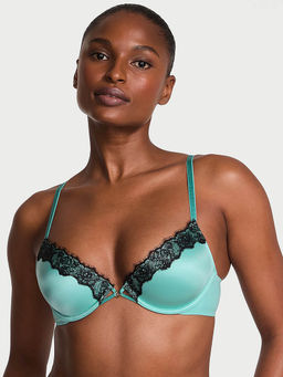Victoria's Secret - Very Sexy Lace-Trim Lightly Lined Plunge Demi Bra Sea Green