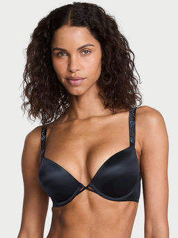 Victoria's Secret - Very Sexy Bombshell Add-2-Cups Electric Orchid Shine Strap Push-Up Bra