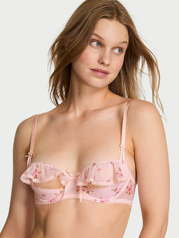 Victoria's Secret - Dream Angels Wicked Unlined Sheer Flutter Open-Cup Balconette Bra