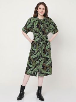 VERO MODA - Women Floral Print Green Dress