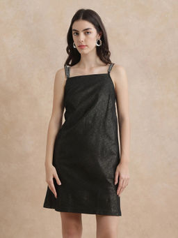 RAREISM - Agri Black Sequined Mini Dress