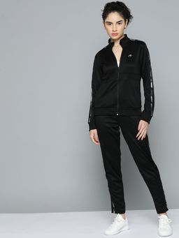 Alcis - Women Black Solid Tracksuit (Set of 2)