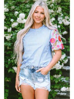 PARTIQ - Women Blue Checks Top