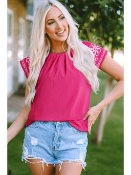 PARTIQ - Women Pink Embroidered Top