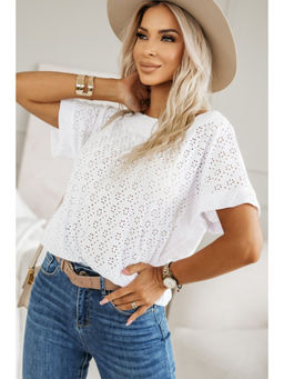 PARTIQ - Women White Self Design Top