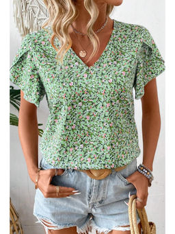 PARTIQ - Women Green Floral Print Top