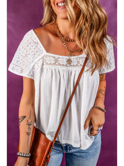 PARTIQ - Women White Self Design Top