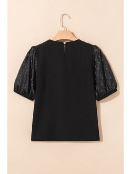 PARTIQ - Women Black Round Neck Top