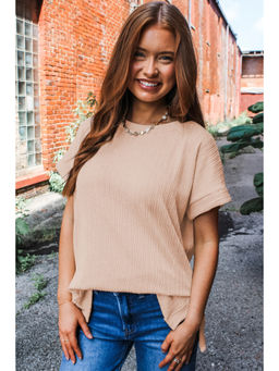 PARTIQ - Women Beige Textured Top