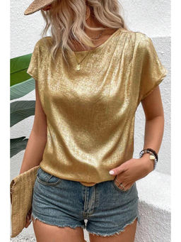 PARTIQ - Women Gold Solid Top