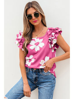 PARTIQ - Women Pink Floral Print Top