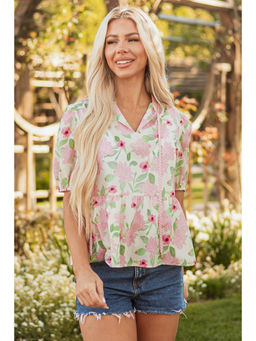 PARTIQ - Women White Floral Print Tip