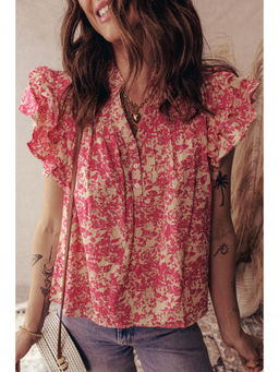 PARTIQ - Women Red Flora Print Top