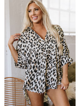 PARTIQ - Women White Animal Print Shirt