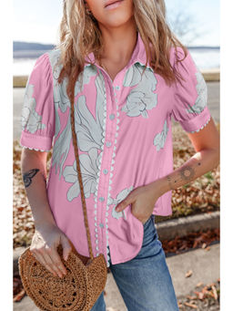 PARTIQ - Women Pink Floral Print Shirt