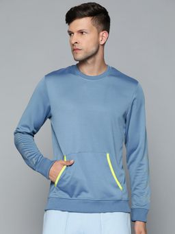 Alcis - Men Blue Solid Sweatshirt