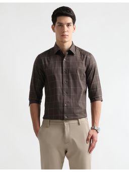 Arrow Newyork - Mens Windowpane Checked Manhattan Slim Fit Shirt