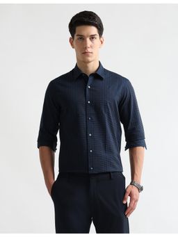 Arrow Newyork - Mens Grid Tattersall Checked Manhattan Slim Fit Shirt
