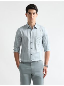 Arrow Newyork - Mens Vertical Striped Manhattan Slim Fit Shirt