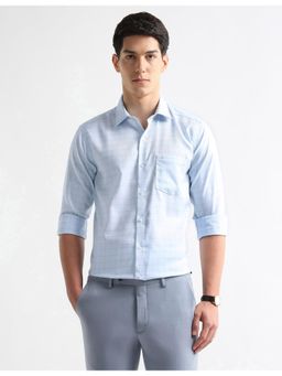 Arrow - Mens Textured Graph Checked Auto Press Shirt