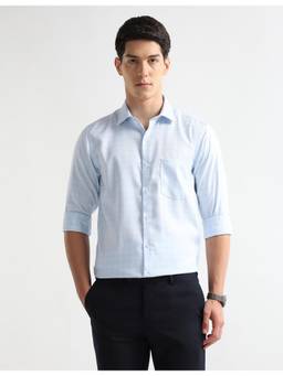 Arrow - Mens Textured Graph Checked Auto Press Shirt