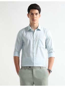 Arrow - Mens Textured Graph Checked Auto Press Shirt