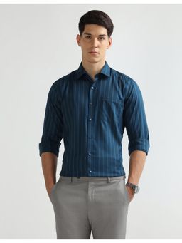 Arrow - Mens Manhattan Slim Fit Auto Press Flax Shirt