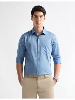 Arrow - Mens Textured Graph Checked Auto Press Shirt