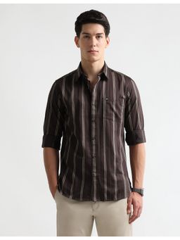 Arrow Sports - Mens Vertical Striped Chelsea Slim Fit Shirt