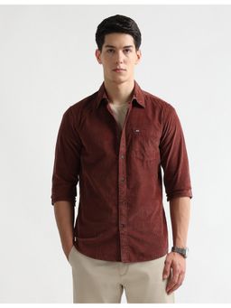 Arrow Sports - Mens Corduroy Chelsea Slim Fit Shirt