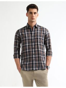Arrow Sports - Mens Plaid Checked Slim Fit Shirt
