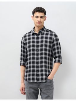 U.S. Polo Assn. Denim Co. - Mens Tartan Checked Monochrome Shirt