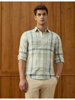 U.S. POLO ASSN. - Mens Plaid Checked Equestrian Aisle Theatre Shirt