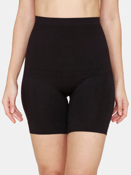 Zivame - Medium Control Mid waist 12 Hour Seamless Thigh Shaper - Black