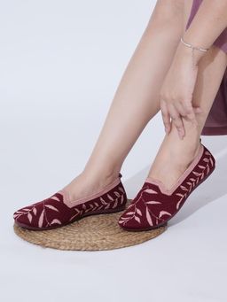 Shoetopia - Maroon Ballerina For Women