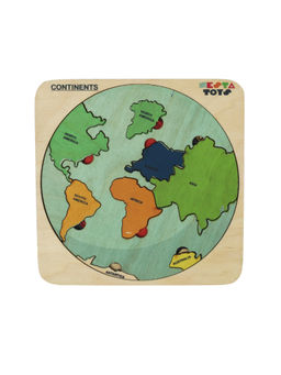NESTA TOYS - 16 Pieces Wooden Montessori World Map and Earth Core Geography Puzzle Kids