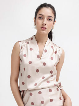 RAREISM - Berdo-T Beige Regular Fit Top