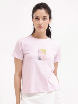 RAREISM - Hanna Pastel Pink Regular Fit T-Shirt