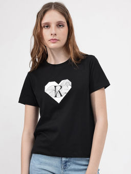 RAREISM - Lee Black Regular Fit T-Shirt