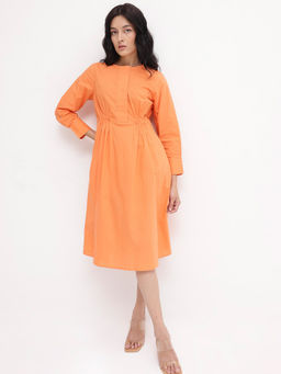 RAREISM - Lister Orange Fit And Flare Dress