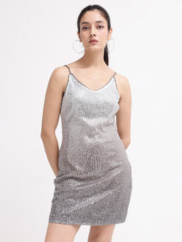 RAREISM - Mykonos Metalic Multi Bodycon Dress