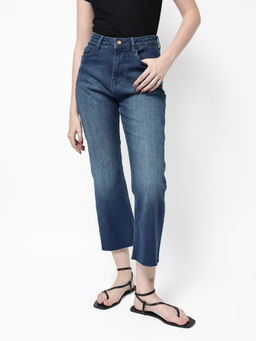 RAREISM - Winona Blue Crop Flare Jeans