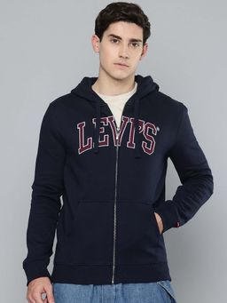 Levi's - Mens Solid Navy Blue Hoodie