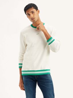 Levi's - Mens Off White Crew Neck Sweater