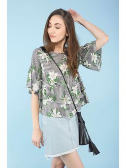 Gipsy - Black-white Fashion Blouse