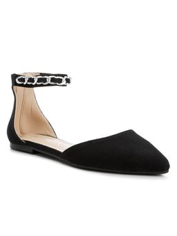 London Rag - Chain Embellished Flat Mules - Black