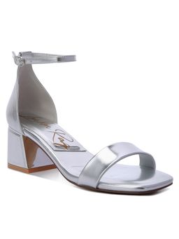 London Rag - Metallic Block Heels - Silver