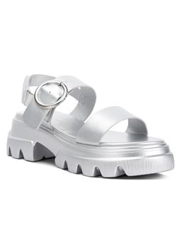 London Rag - Metallic Chunky Sandals - Silver