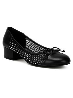 London Rag - Mesh Ballerina Pumps - Black