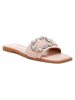 London Rag - Diamante Flat Sandals - Pink